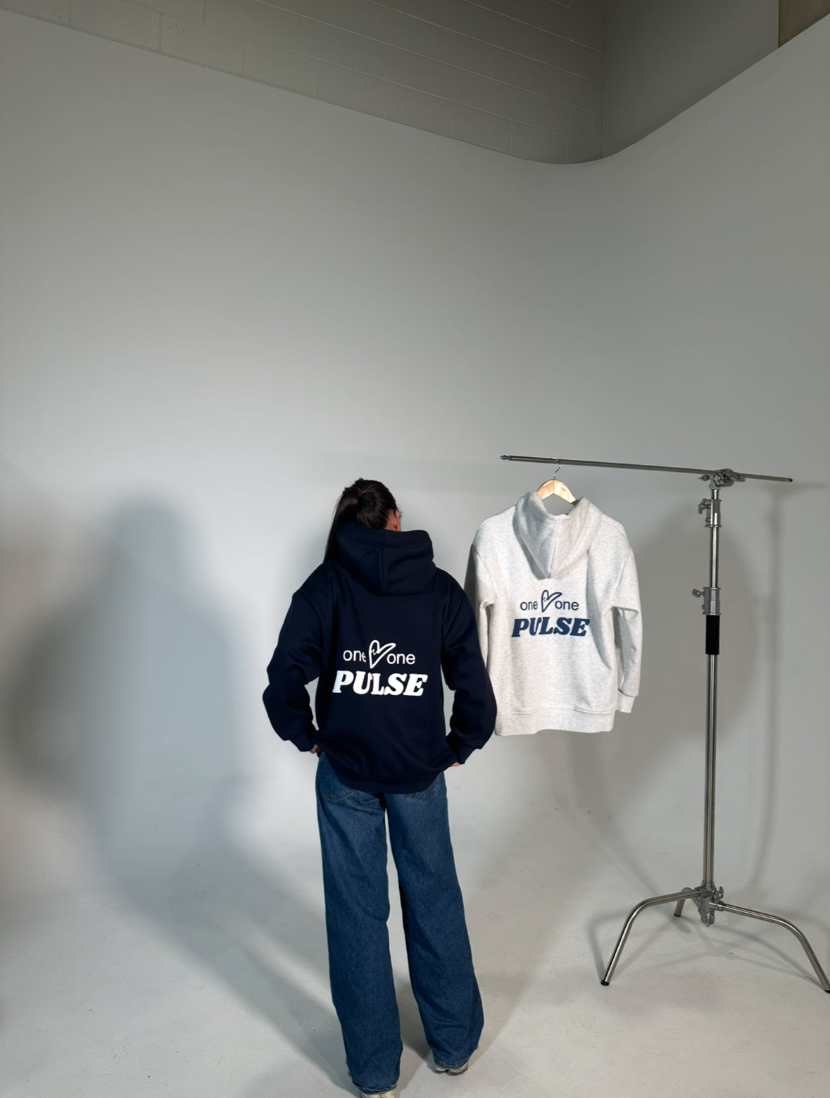 white on navy