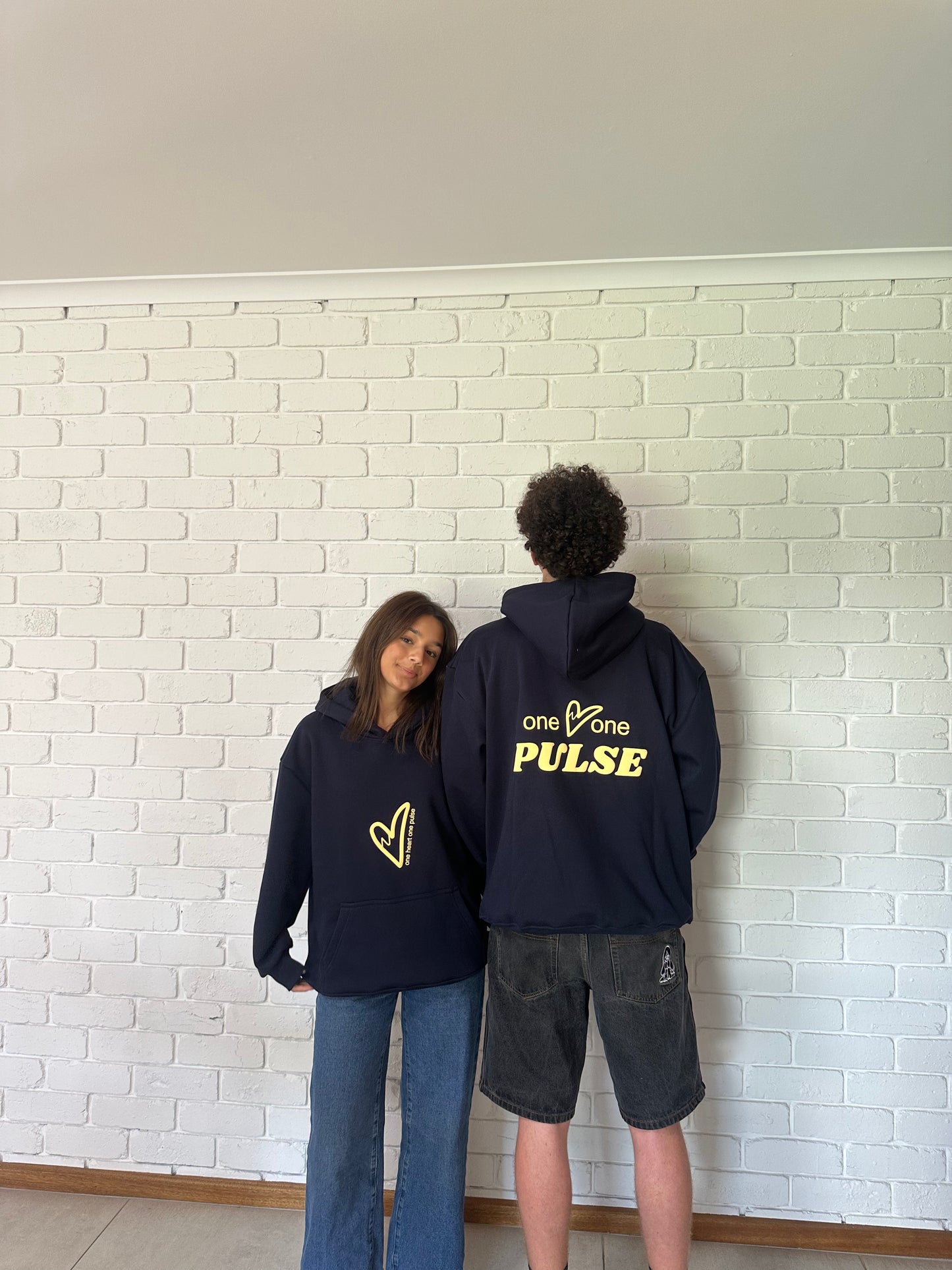 Navy + Yellow hoodie